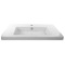 Drop In Bathroom Sink, White Ceramic, Rectangular